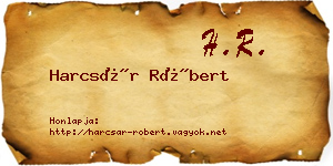 Harcsár Róbert névjegykártya